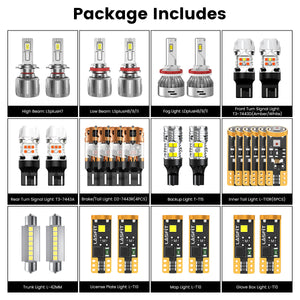 Lasfit combo package led bulbs for 2013-2017 Chevrolet Traverse 1LT/2LT/LTZ/Premier