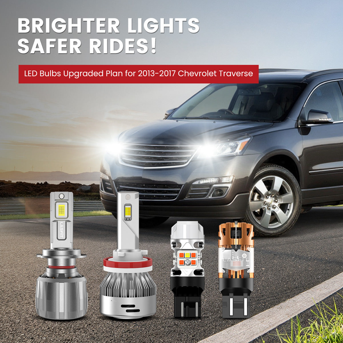 Lasfit LED Bulbs for 2013-2017 Chevrolet Traverse