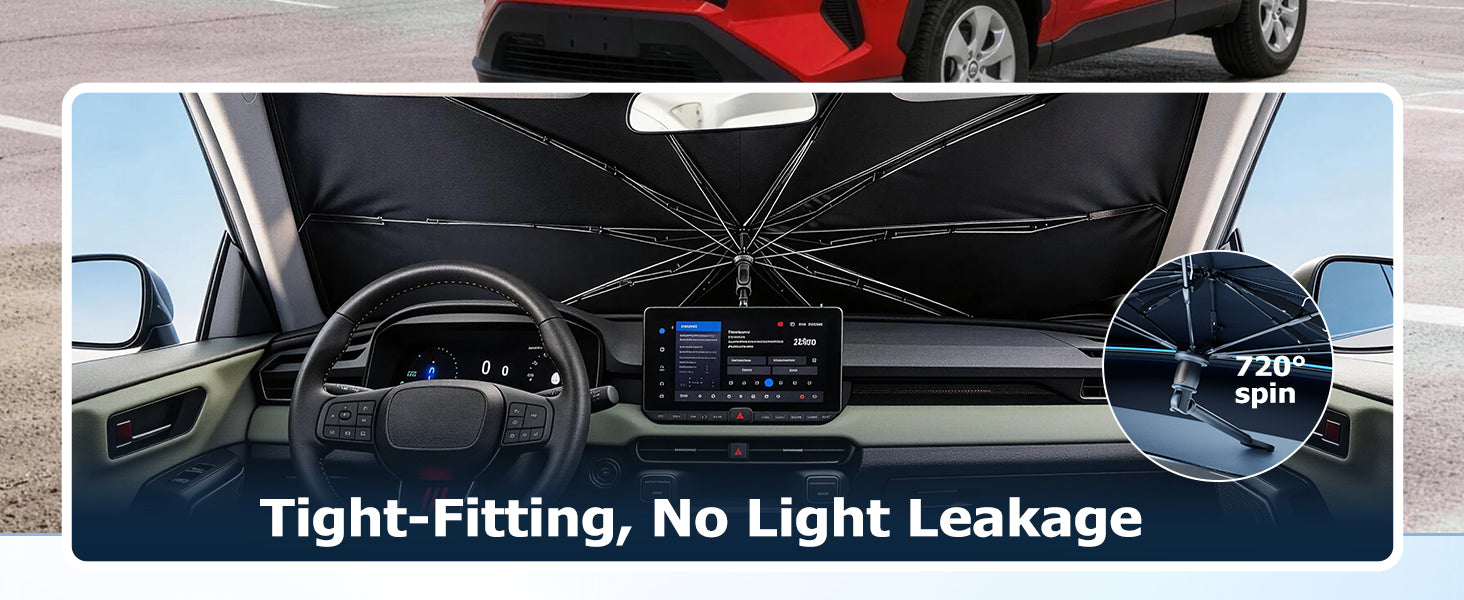 2013-2026 Toyota RAV4 Windshield Sun Shades Umbrella Tight Fit