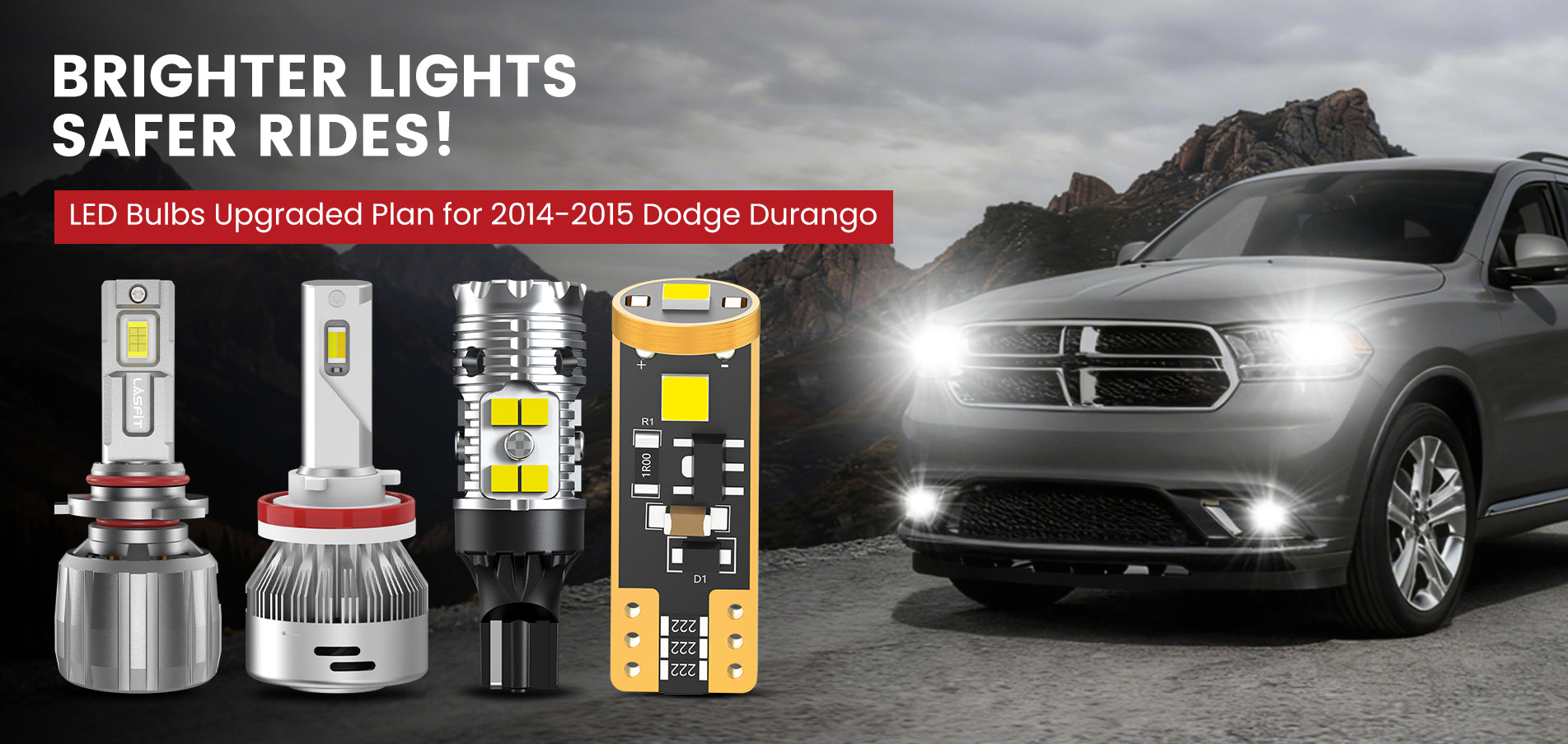 Lasfit LED Bulbs for 2014-2015 Dodge Durango