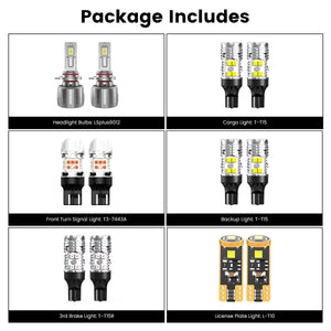 Lasfit combo package led bulbs for 2014-2015 GMC Sierra 1500 W/o Fog Lights