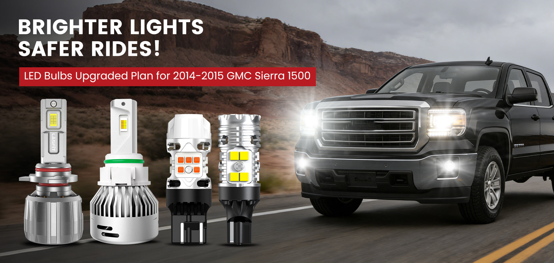 Lasfit LED Bulbs for 2014-2015 GMC Sierra 1500