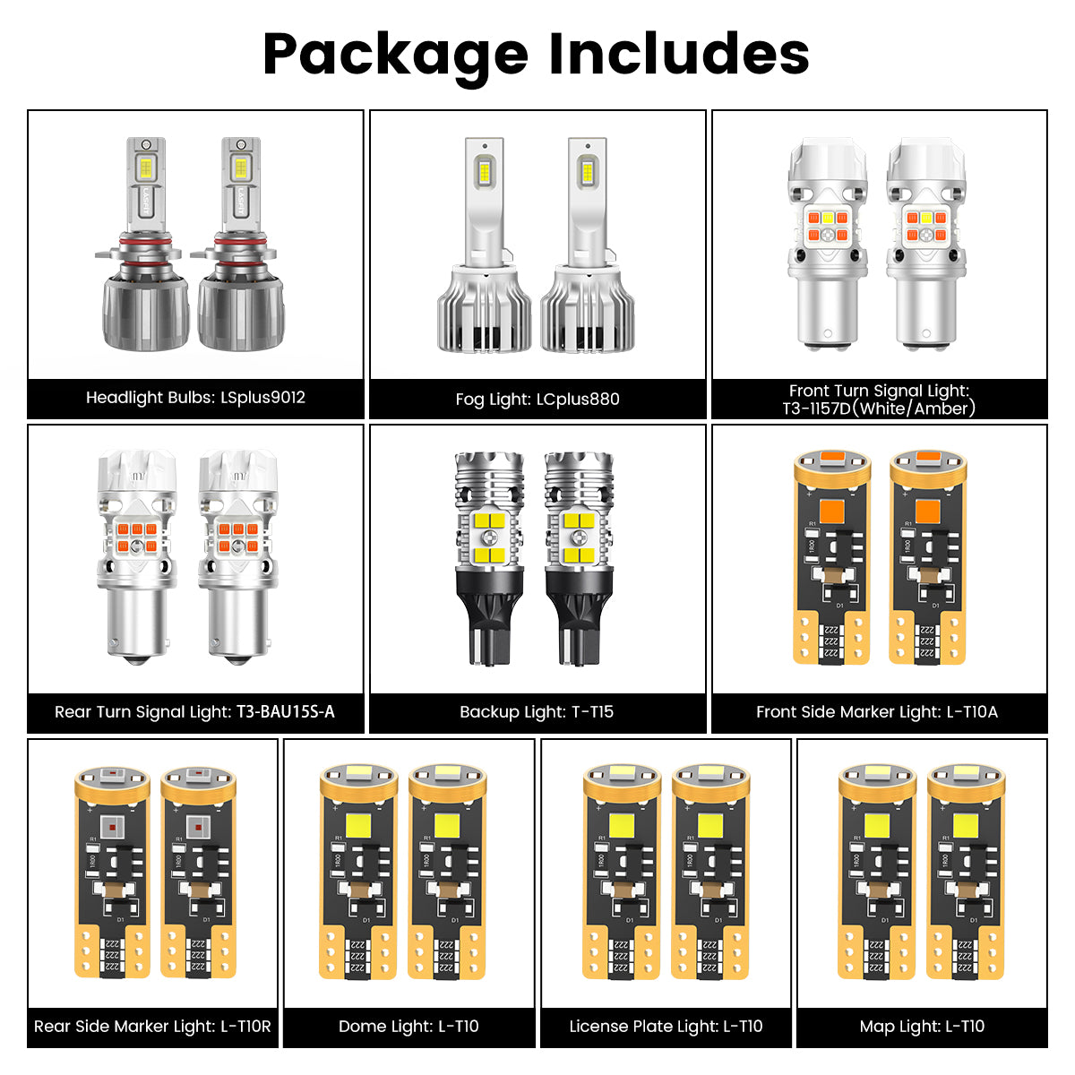 Lasfit combo package led bulbs for 2014-2015 Hyundai Tucson SE