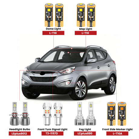 Lasfit led bulbs for 2014-2015 Hyundai Tucson