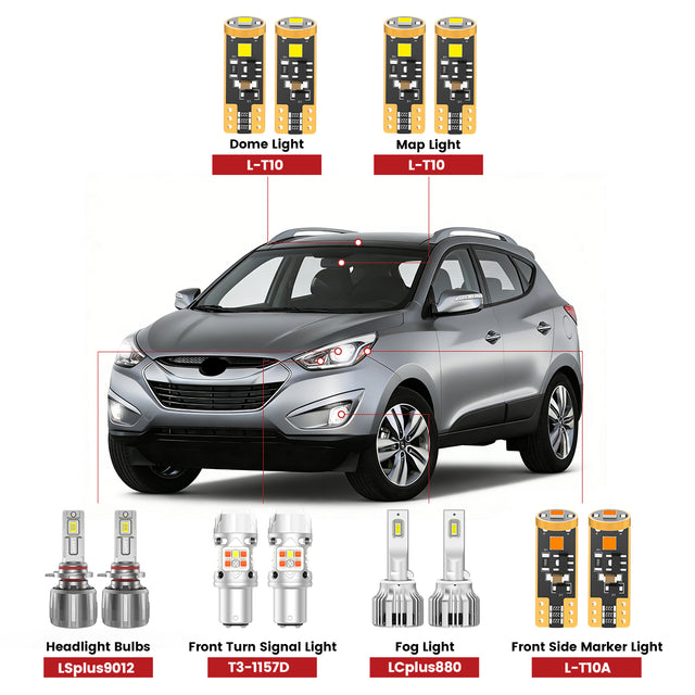 Lasfit led bulbs for 2014-2015 Hyundai Tucson