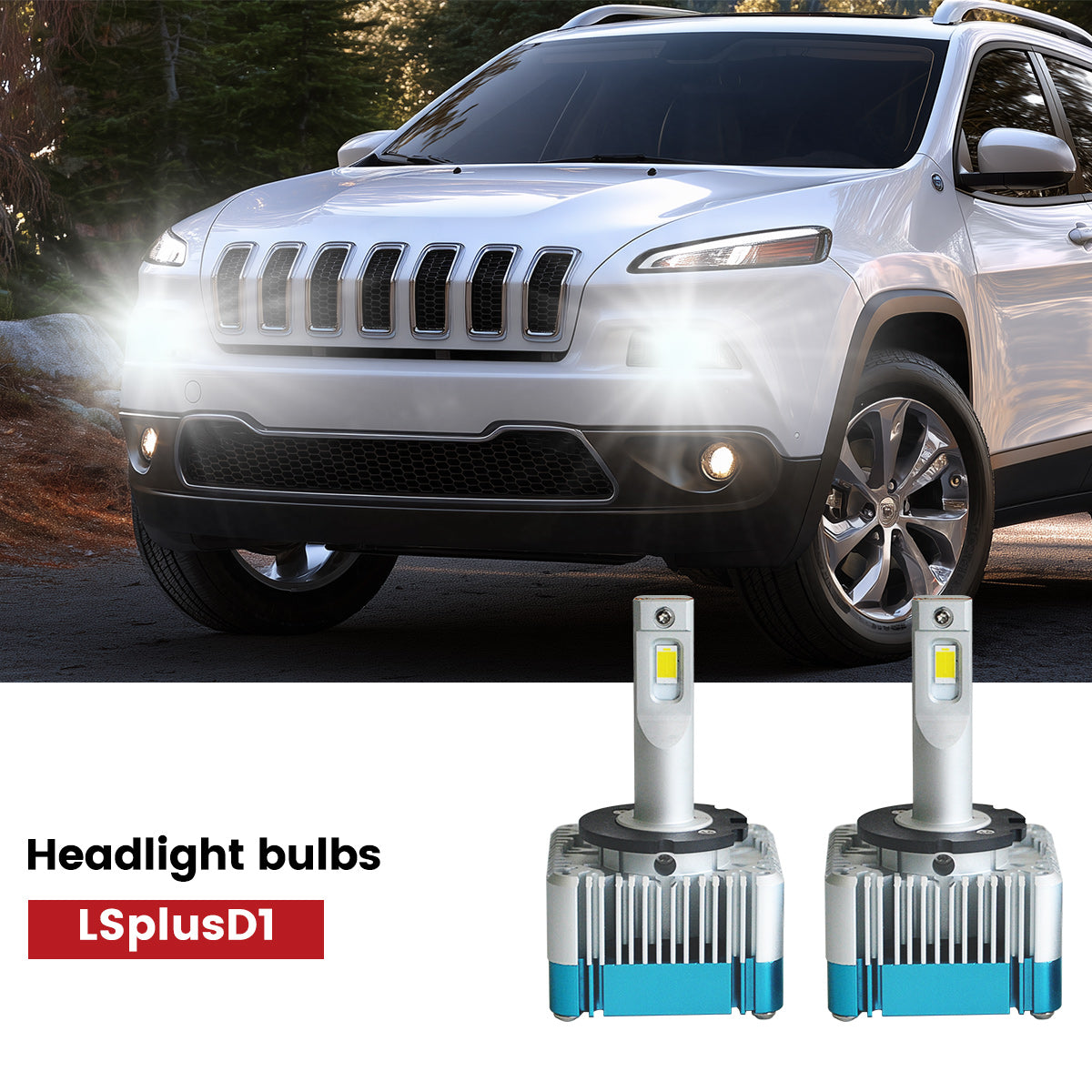 Lasfit D1 led headlight bulbs fit for 2014-2016 Jeep Cherokee 