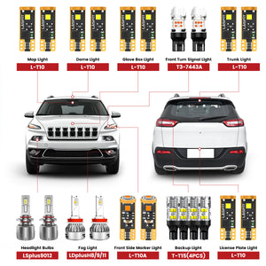 Lasfit led bulbs fit for 2014-2016 Jeep Cherokee
