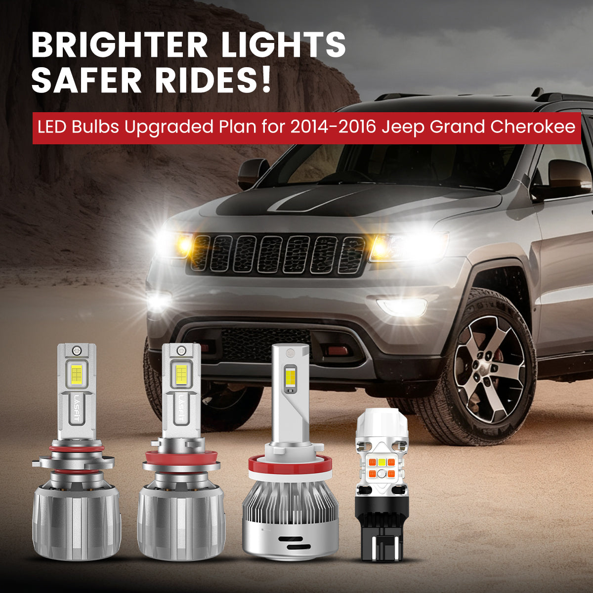 Lasfit LED Bulbs for 2014-2016 Jeep Grand Cherokee