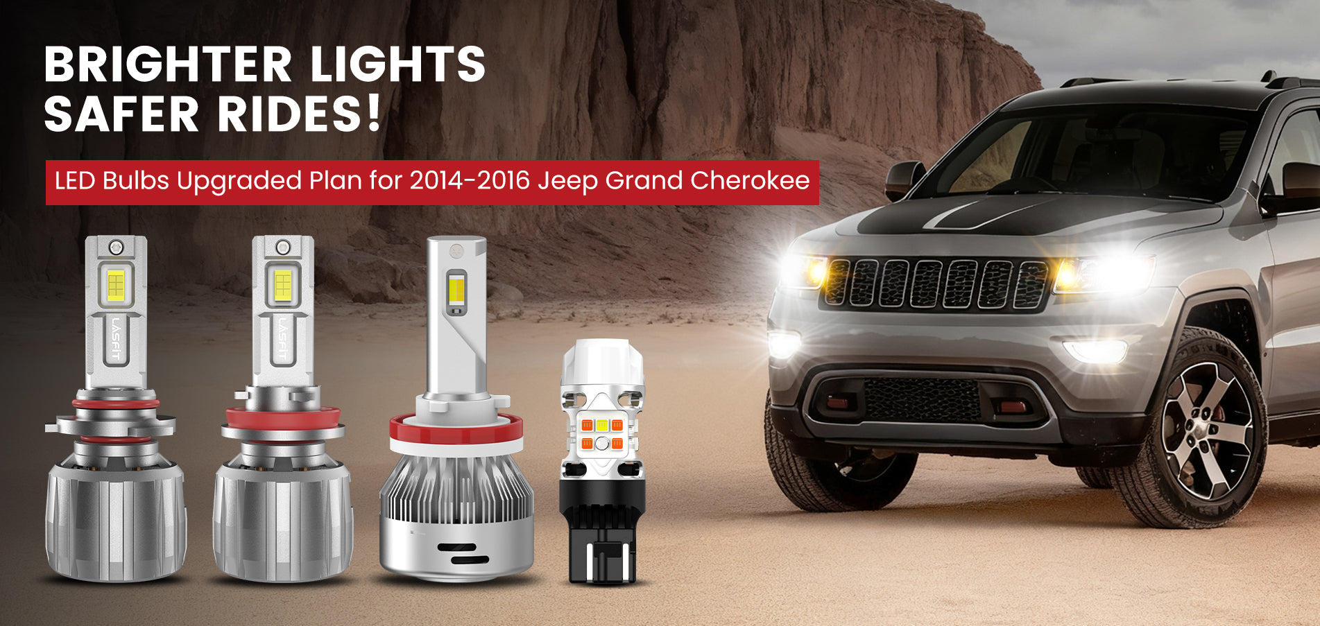 Lasfit LED Bulbs for 2014-2016 Jeep Grand Cherokee