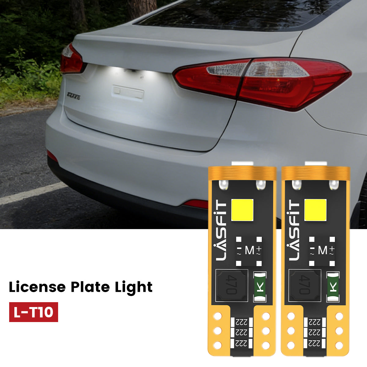 Lasfit 168 led license plate light fit for 2014-2016 Kia Forte