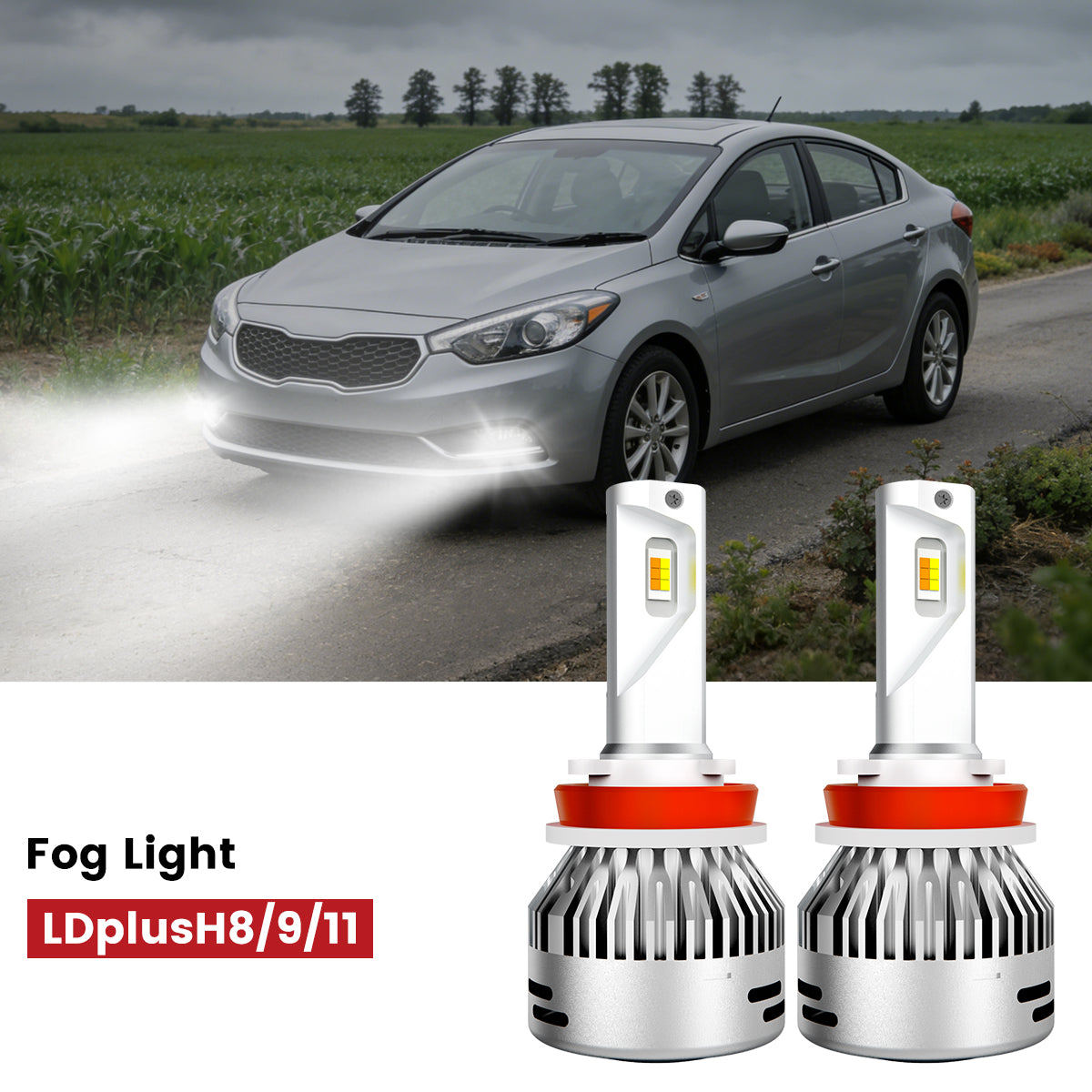 Lasfit H11 led fog light fit for 2014-2016 Kia Forte