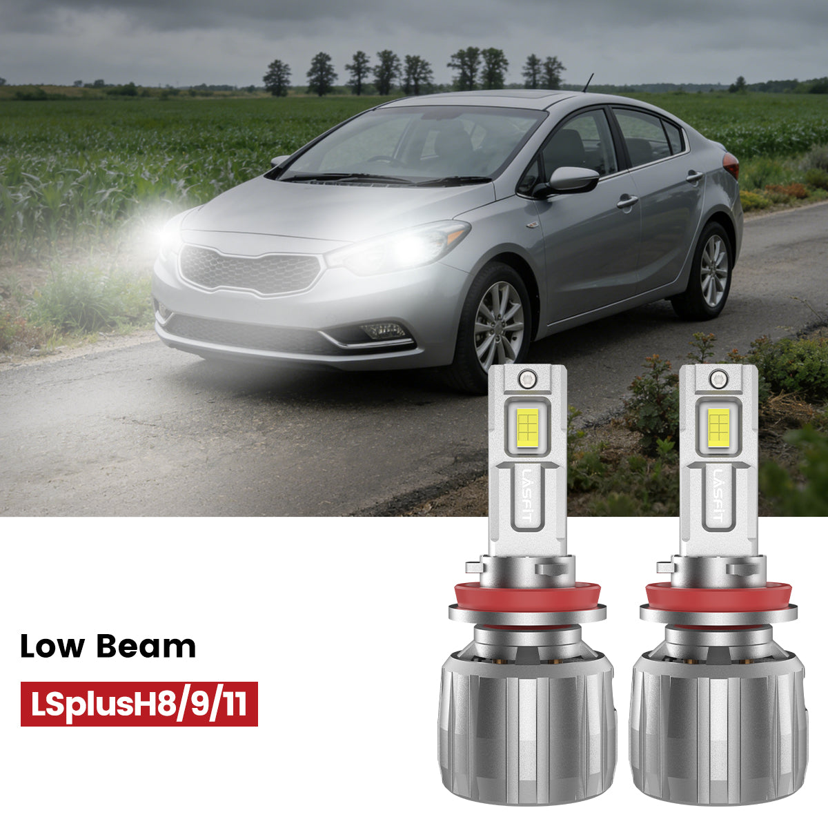 Lasfit H11 led low beam light fit for 2014-2016 Kia Forte