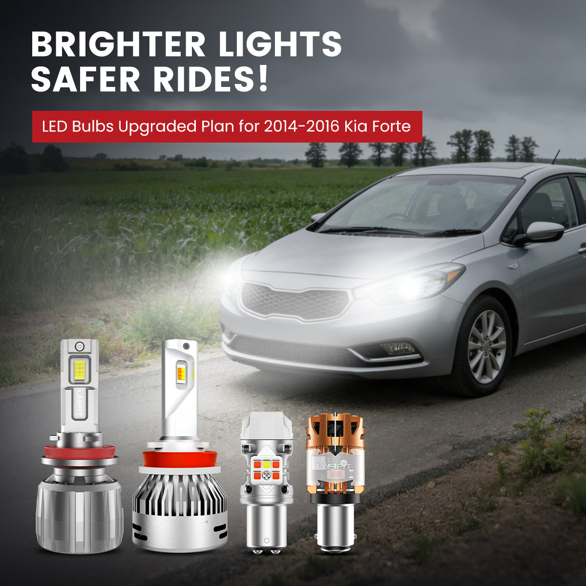 Lasfit LED Bulbs for 2014-2016 Kia Forte