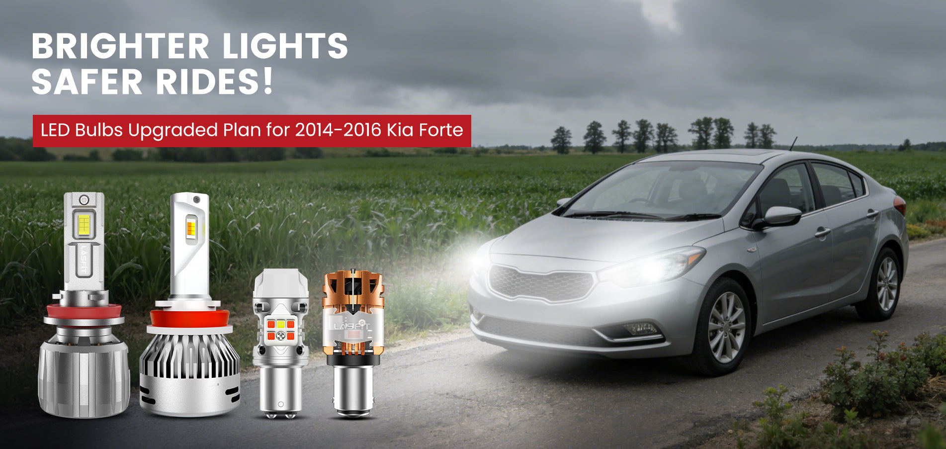 Lasfit LED Bulbs for 2014-2016 Kia Forte