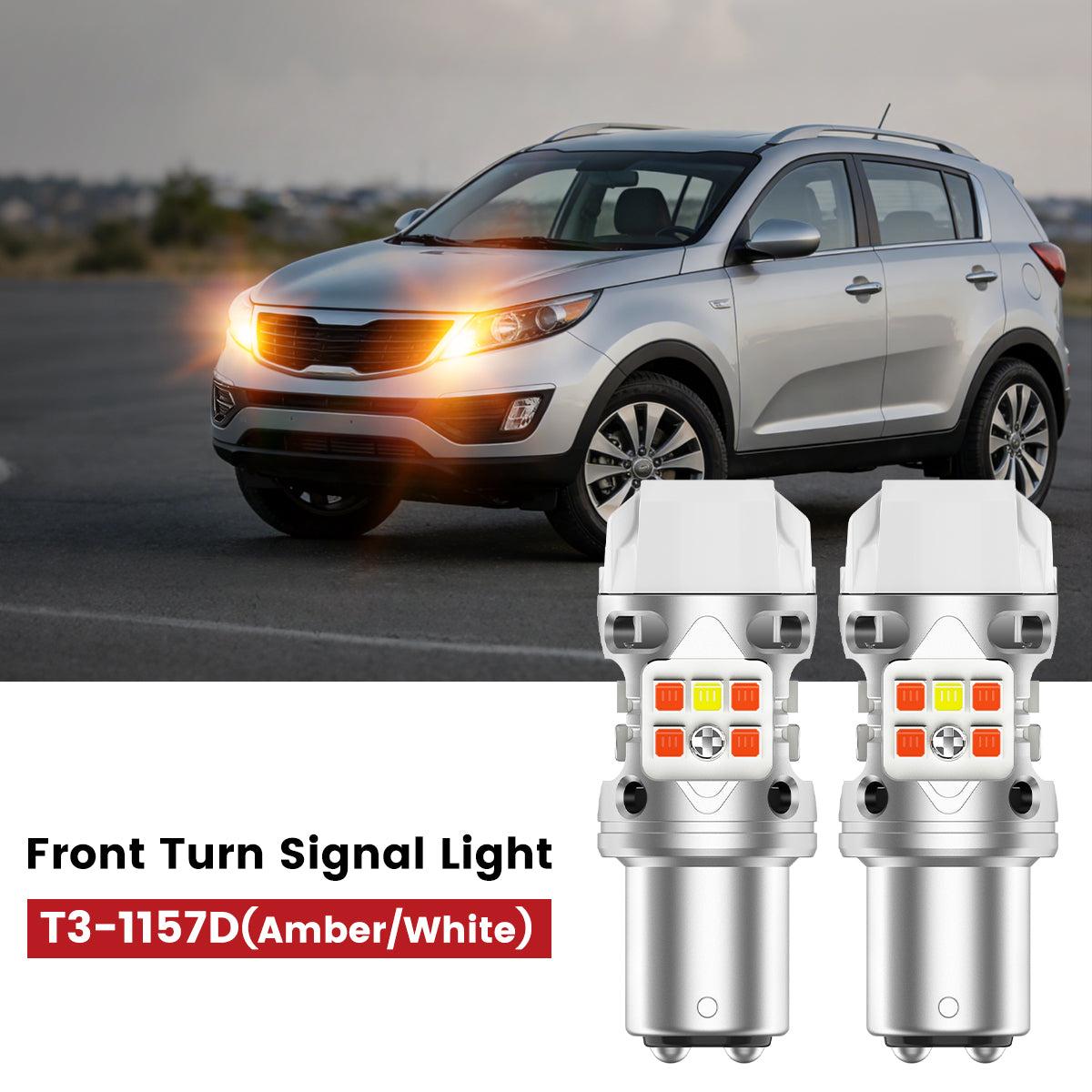 Lasfit 1157 led front turn signal lights fit for 2014-2016 Kia Sportage