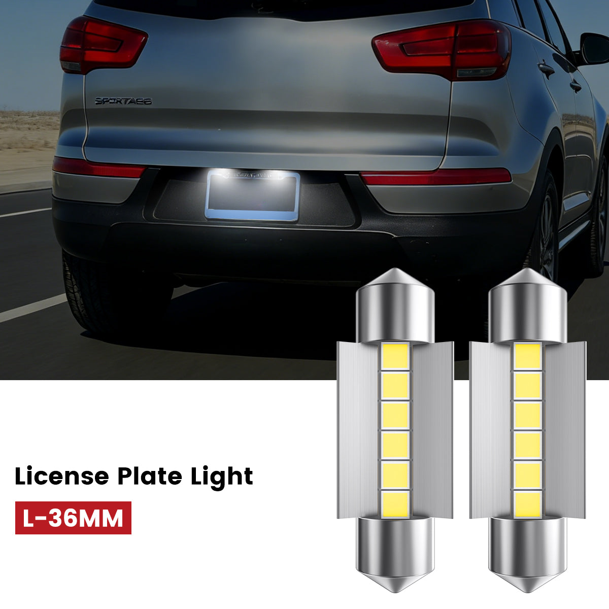 Lasfit 36MM led license plate lights fit for 2014-2016 Kia Sportage