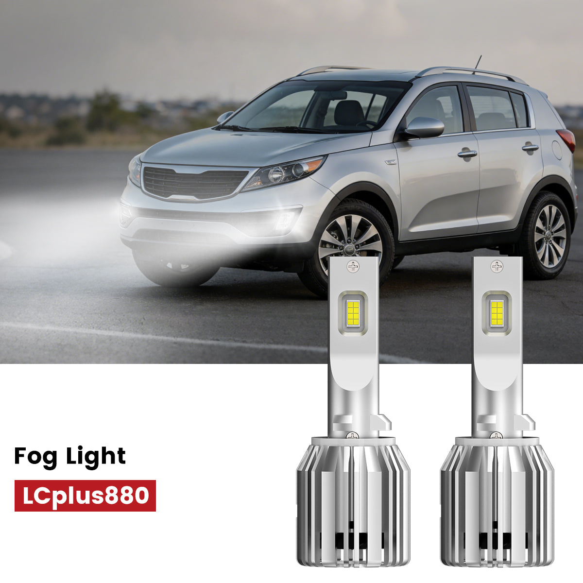 Lasfit 880 led fog light bulbs fit for 2014-2016 Kia Sportage