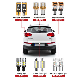 Lasfit led bulbs for 2014-2016 Kia Sportage