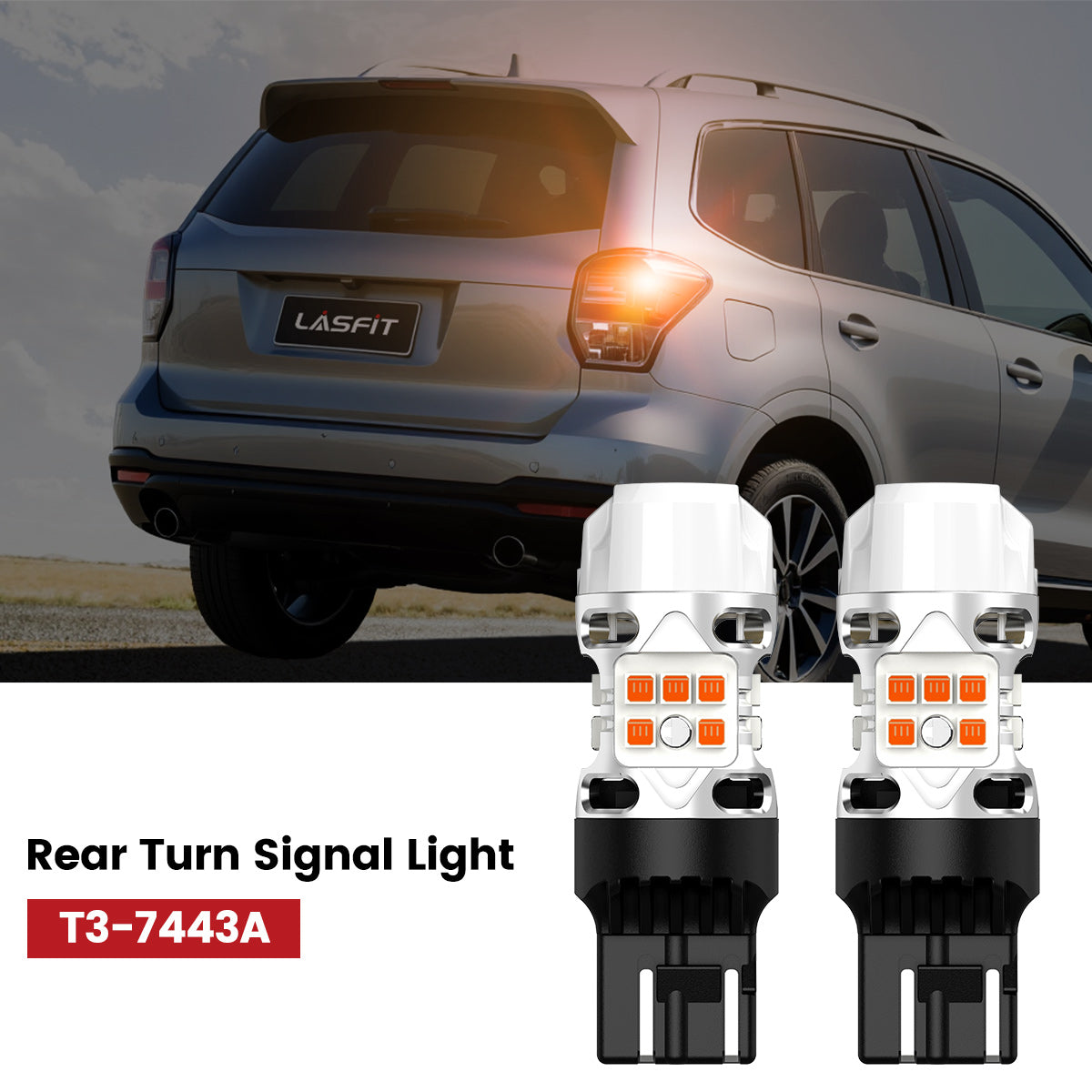 Lasfit 7443 led rear turn signal light fit for 2014-2016 Subaru Forester