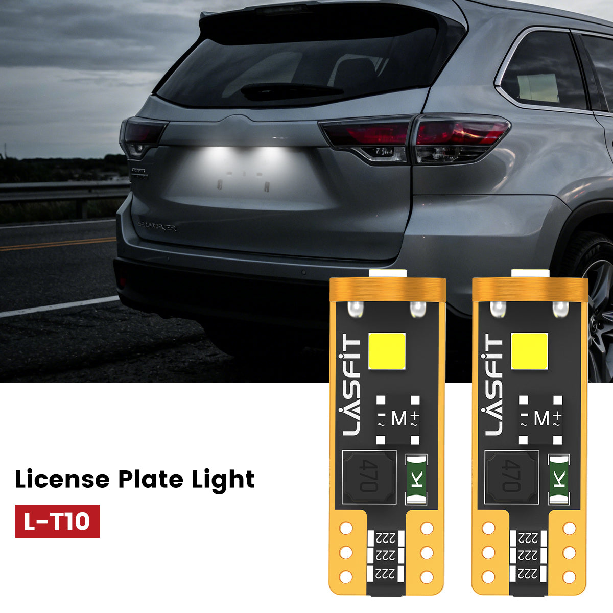 Lasfit 168 led license plate lights fit for 2014-2016 Toyota Highlander   