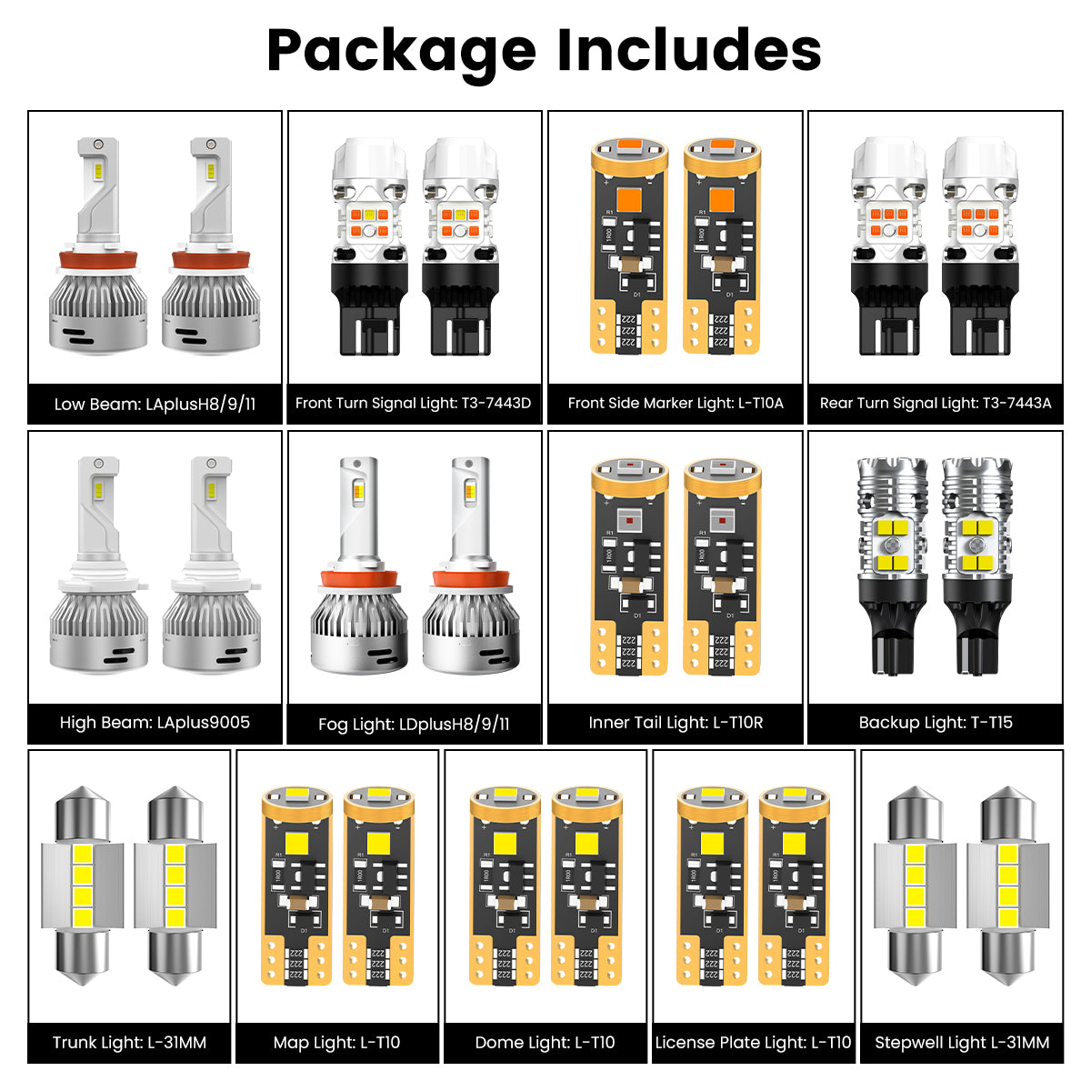 2014-2016 Toyota Highlander LED Bulbs Upgrade｜Lasfit