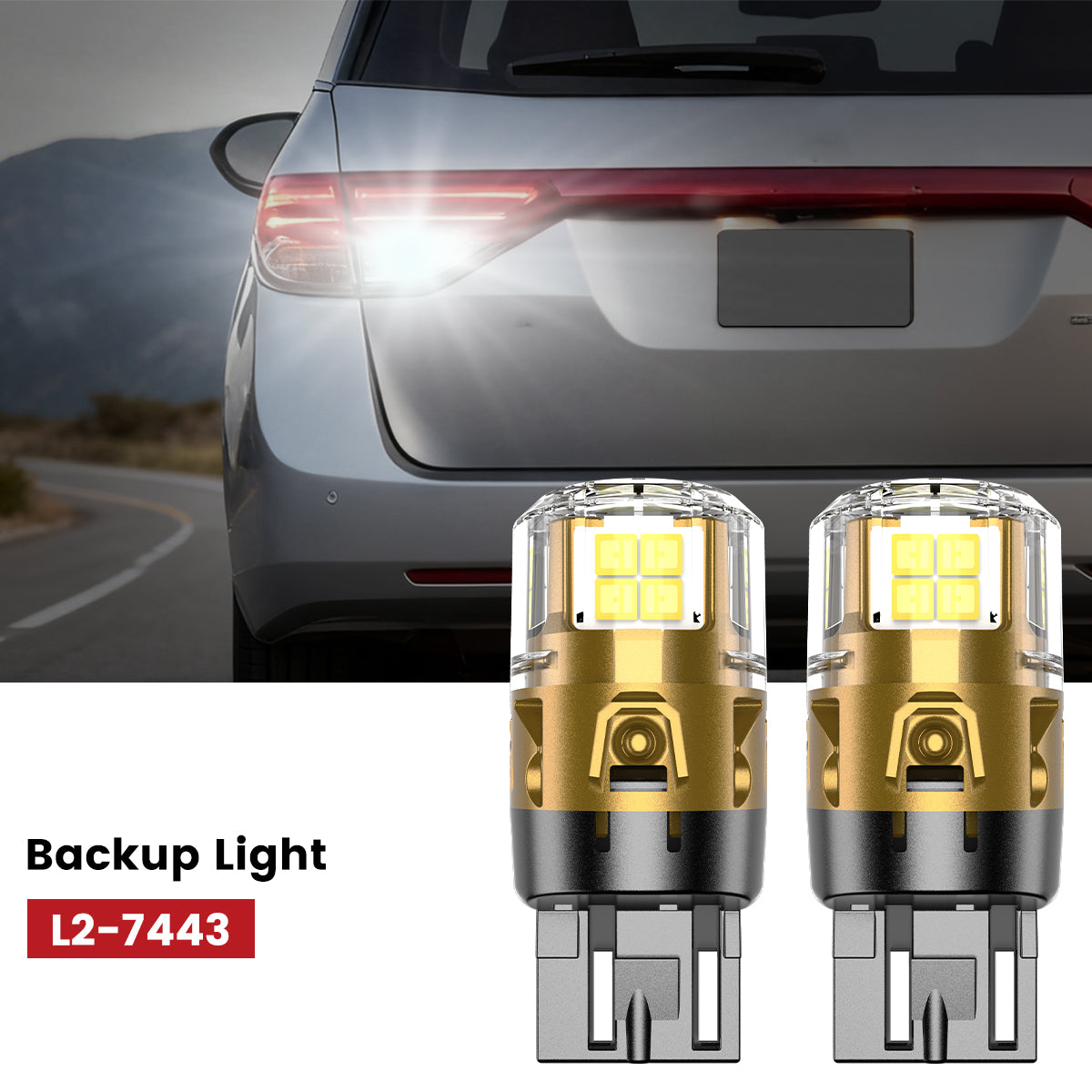 Lasfit 7443 led backup lights fit for 2014-2017 Honda Odyssey