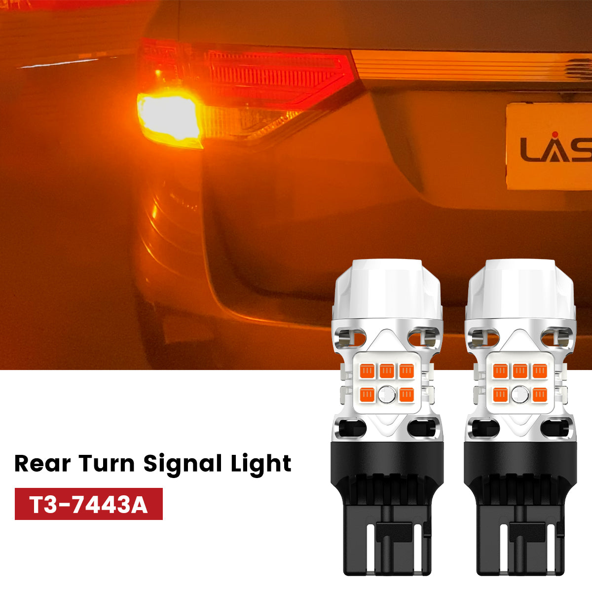 Lasfit 7443 led rear turn signal lights fit for 2014-2017 Honda Odyssey