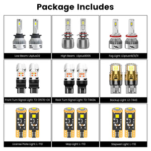 Lasfit combo package led bulbs for 2014-2017 Honda Odyssey Touring Elite