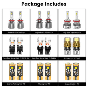 Lasfit combo package led bulbs for 2014-2017 Honda Odyssey Touring