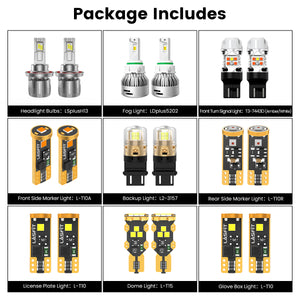 Lasfit combo package led bulbs for 2014-2017 Jeep Wrangler  