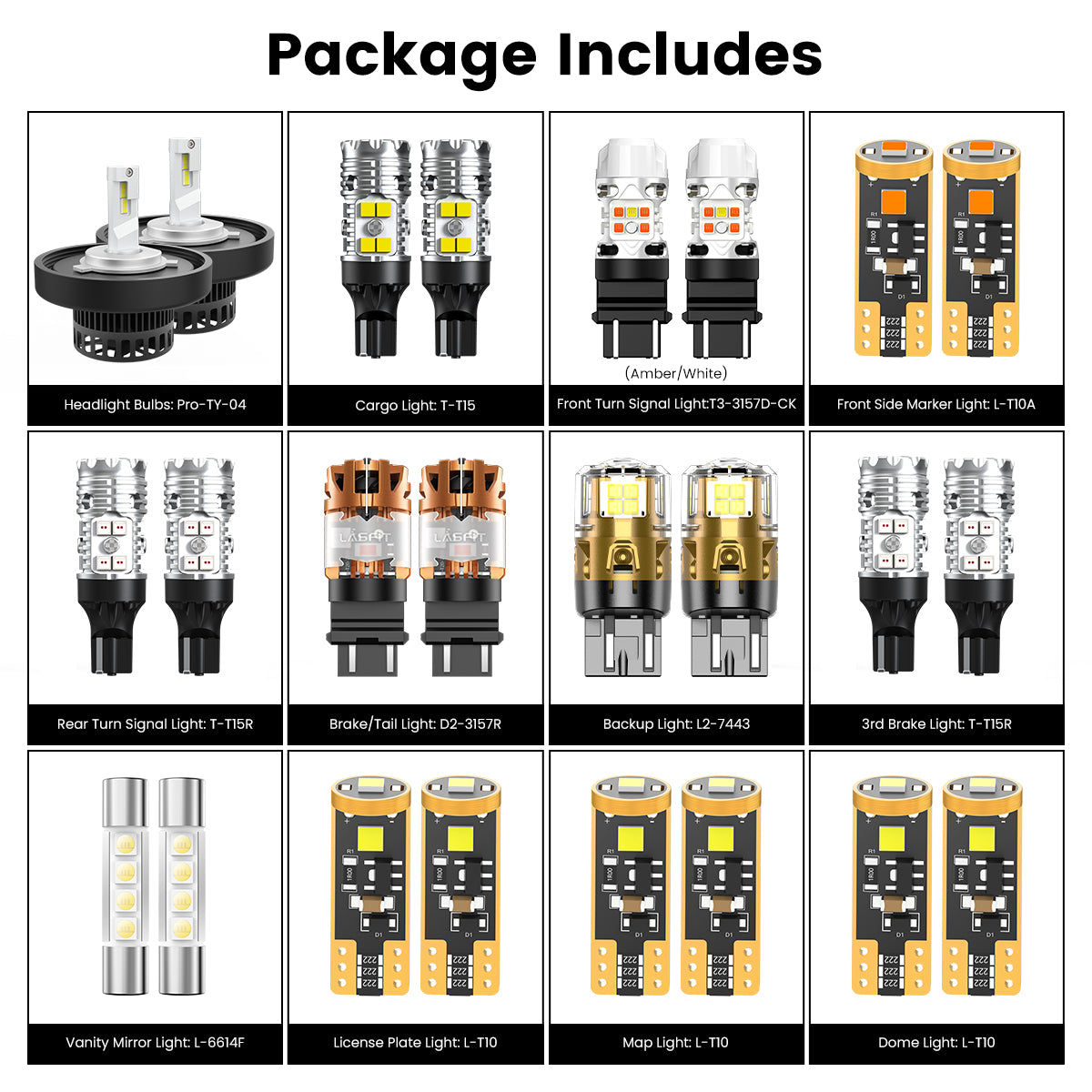 Custom Engineered for 2014-2017 Toyota Tundra LED Bulbs Upgrade