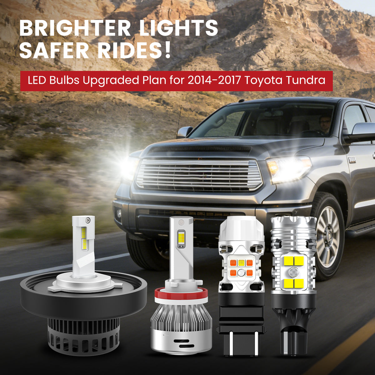 Lasfit LED Bulbs for 2014-2017 Toyota Tundra