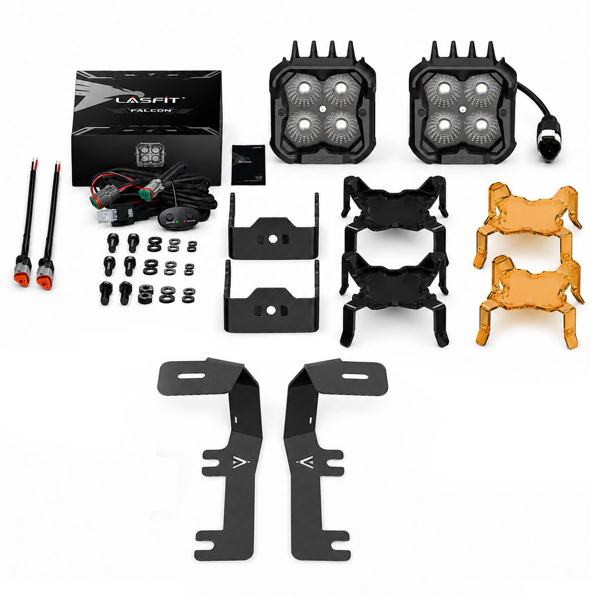 2014-2018 Chevrolet Silverado 1500 3 inch amber flood ditch light package