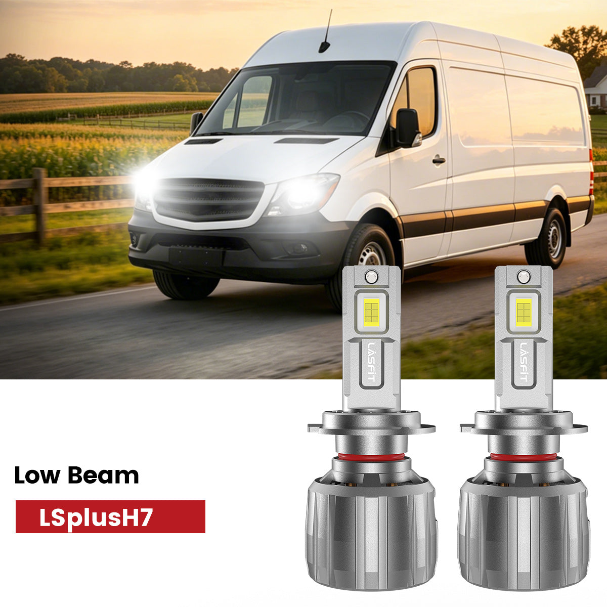 Lasfit H7 led low beam fit for 2014-2018 Mercedes-Benz Sprinter 1500/2500/3500/4500