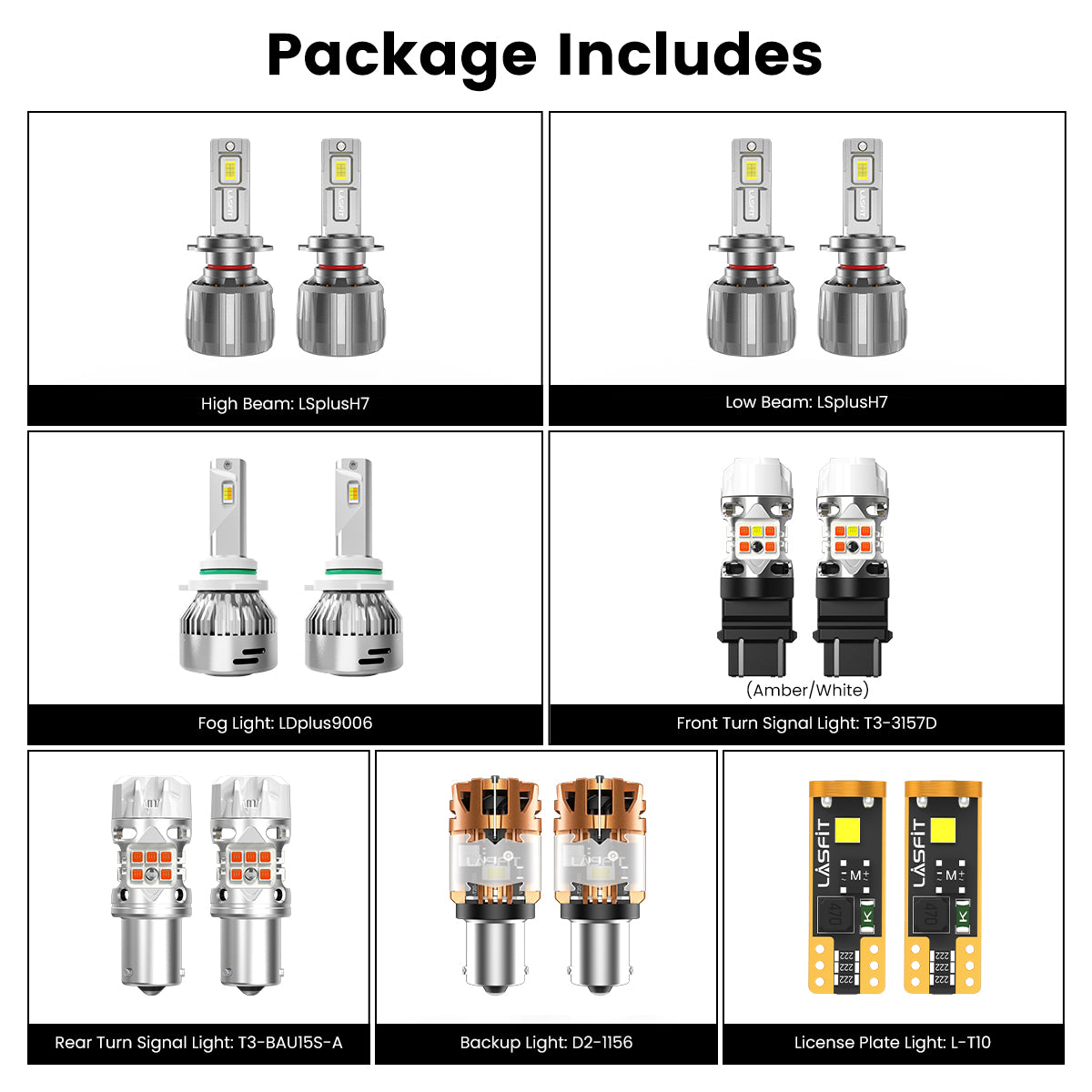 Lasfit combo package led bulbs for 2014-2018 Mercedes-Benz Sprinter 1500/2500/3500/4500 W/ Halogen Headlights