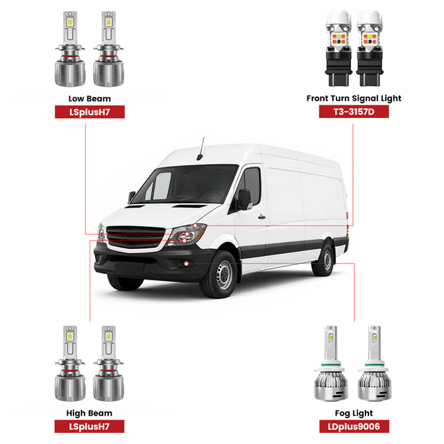 Lasfit led bulbs for 2014-2018 Mercedes-Benz Sprinter 1500/2500/3500/4500