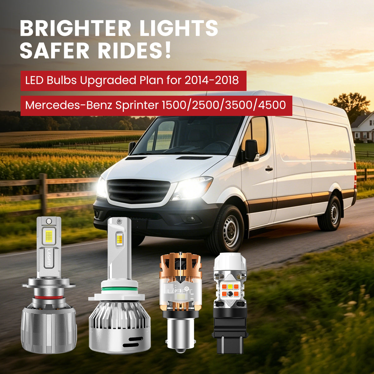Lasfit LED Bulbs for 2014-2018 Mercedes-Benz Sprinter 1500/2500/3500/4500