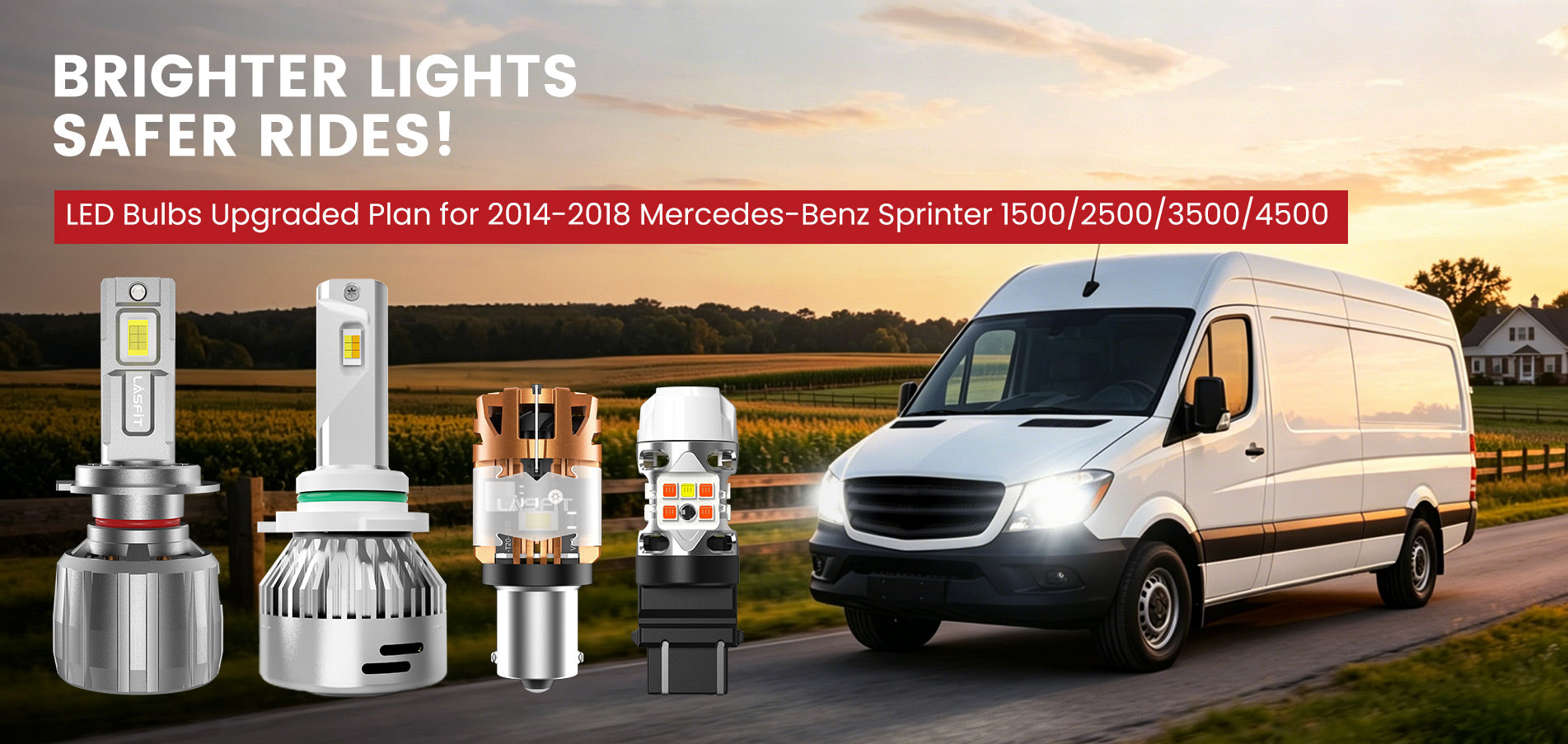 Lasfit LED Bulbs for 2014-2018 Mercedes-Benz Sprinter 1500/2500/3500/4500