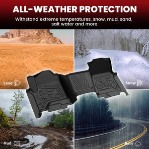 2014-2018 Chevrolet Silverado 1500 Floor Mats Crew Cab All Weather Protection