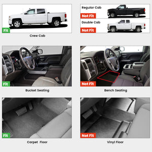  2014-2018 Chevrolet Silverado 1500 Floor Mats Fitment