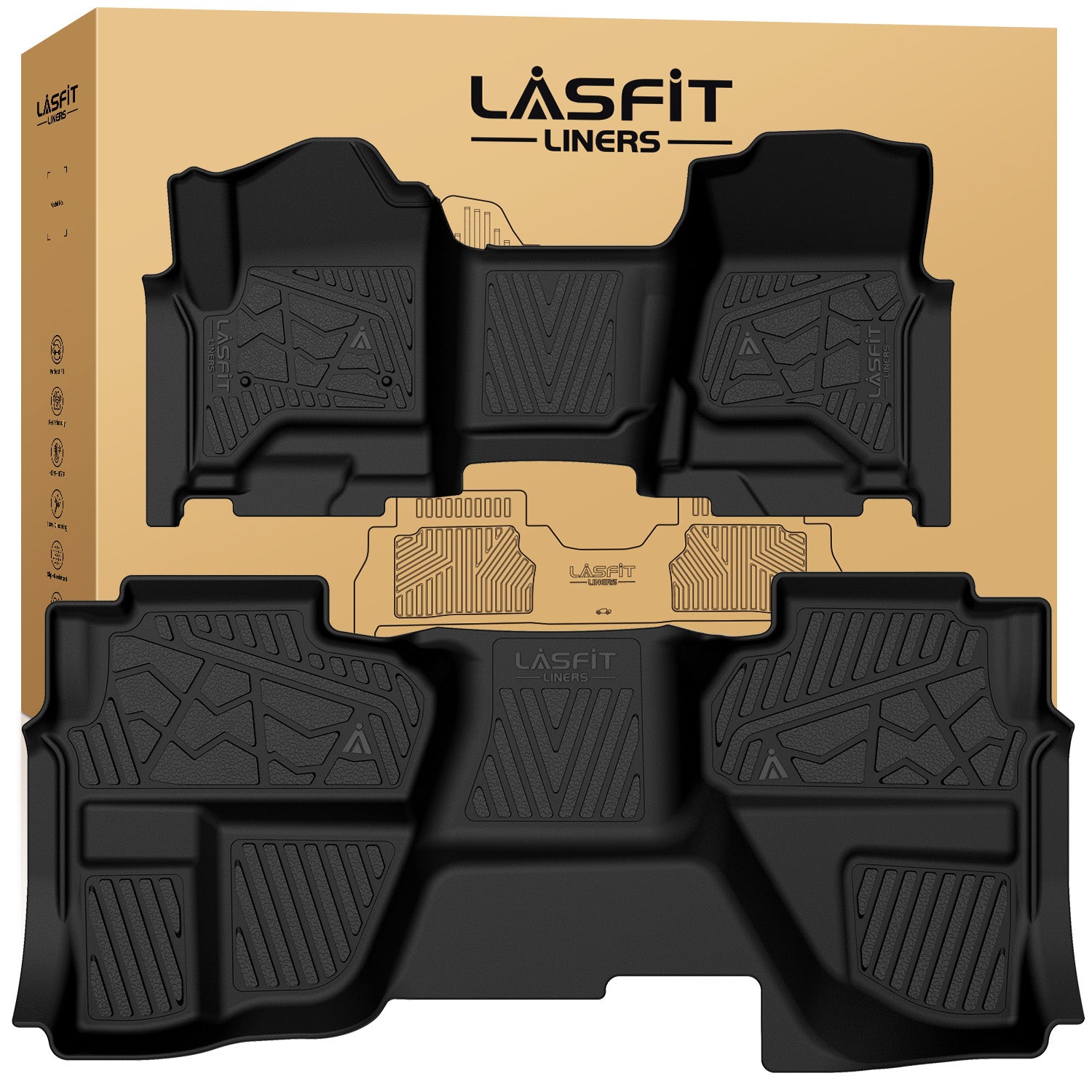OEM GM 19302937 Front Vinyl Floor Mats For 2014-2018 GMC Sierra - Black