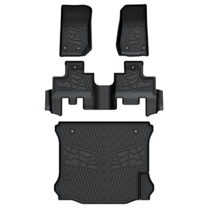 Fit for 2014-2018 Jeep Wrangler JK Unlimited All-Weather Floor Mats & Cargo Mat, For 4 Doors ONLY
