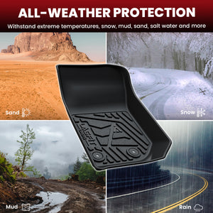 Fit for 2014-2018 Jeep Wrangler JK Unlimited All-Weather Floor Mats & Cargo Mat, For 4 Doors ONLY