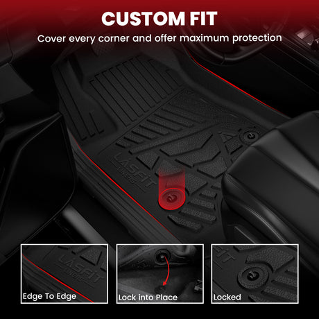 Fit for 2014-2018 Jeep Wrangler JK Unlimited All-Weather Floor Mats & Cargo Mat, For 4 Doors ONLY