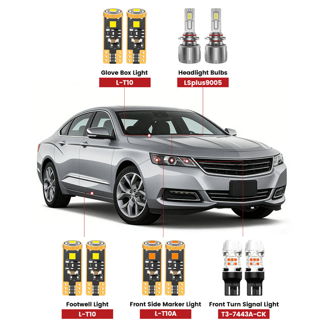 Lasfit led bulbs for 2014-2020 Chevrolet Impala
