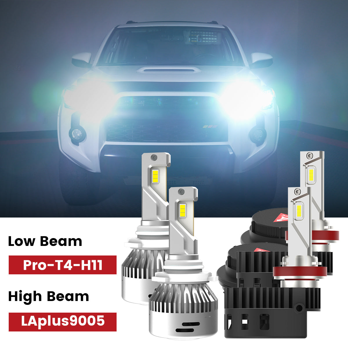 2014-2020 Toyota 4Runner H11 9005 led headlight bulbs