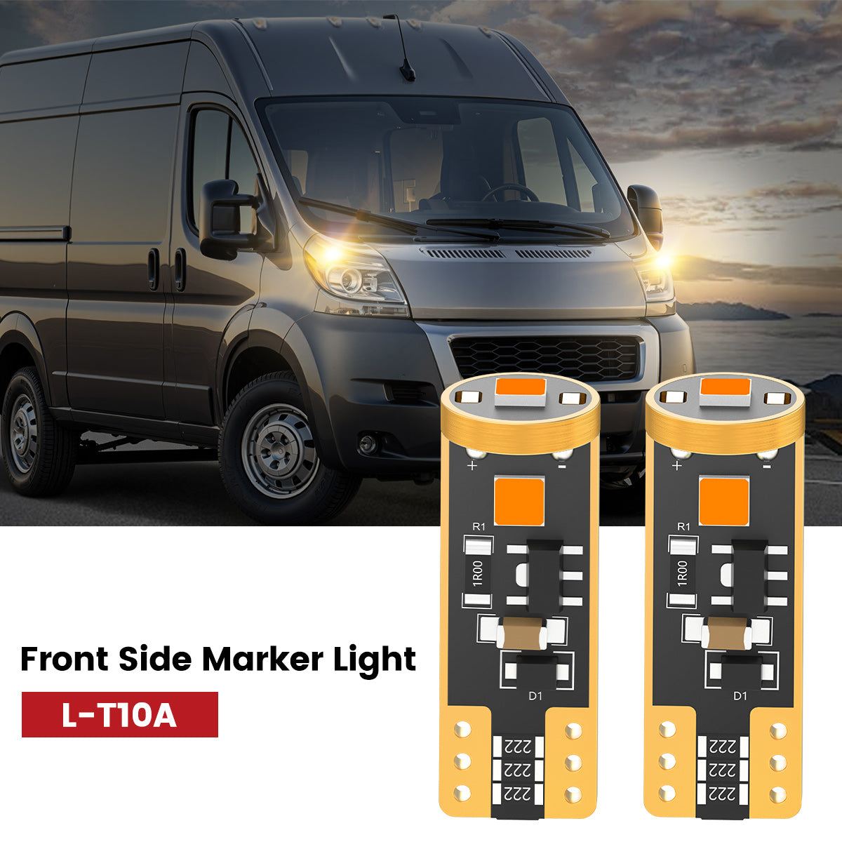 Lasfit 168 led front side marker light fit for 2014-2022 Ram ProMaster 1500/2500/3500