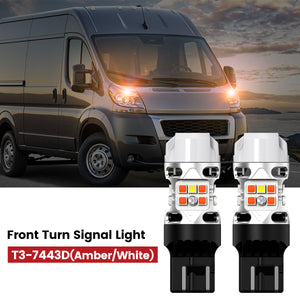 Lasfit 7443 led front turn signal light fit for 2014-2022 Ram ProMaster 1500/2500/3500