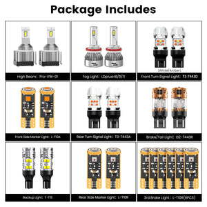 Lasfit combo package led bulbs for 2014-2022 Ram ProMaster 1500/2500/3500 W/ fog lights