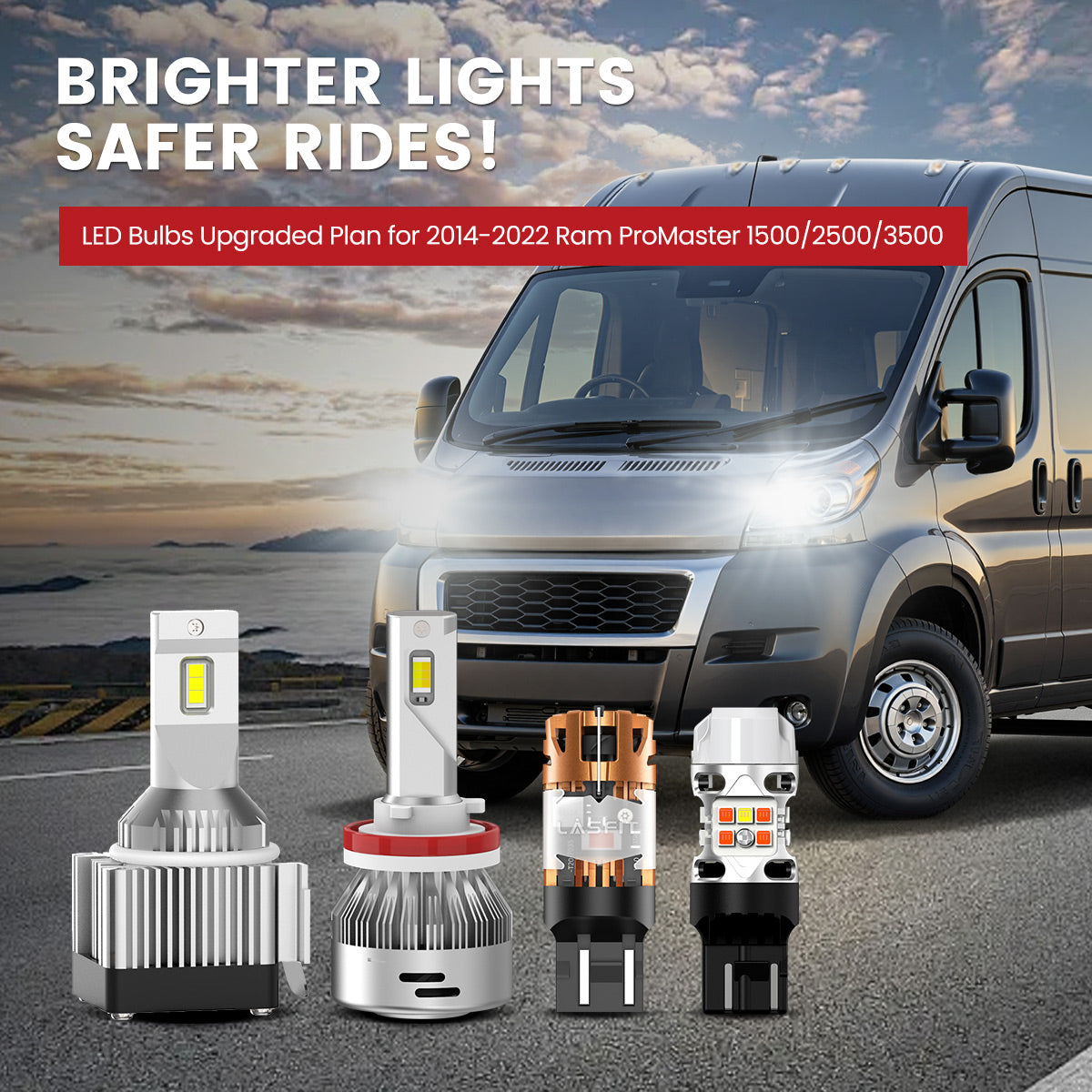 Lasfit LED Bulbs for 2014-2022 Ram ProMaster 1500/2500/3500